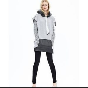 NWT Banana Republic cut off faux leather hoodie xs